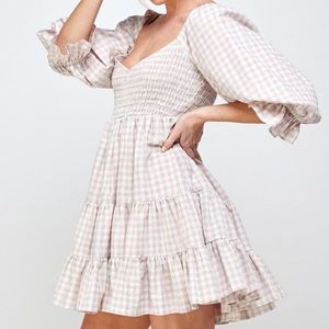 Mable Cream Plaid Dress